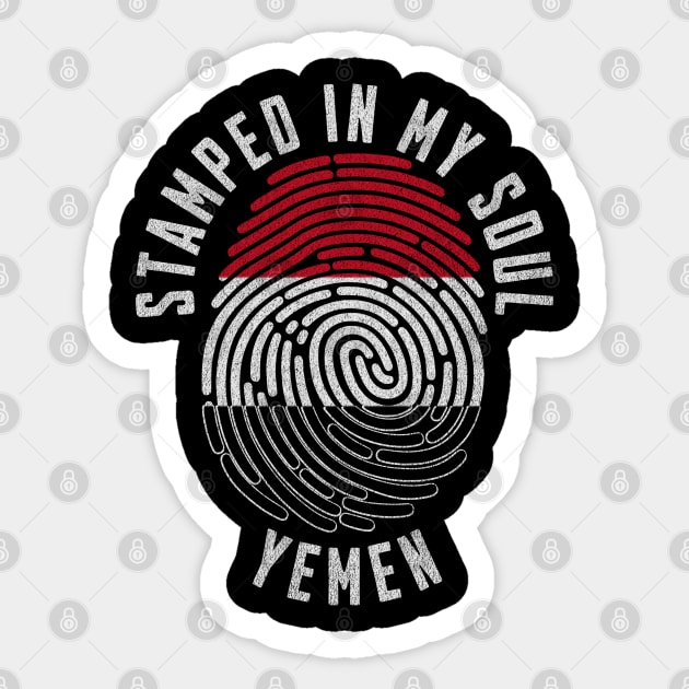 Stamped in My Soul Yemen Flag Design Yemeni Pride Sticker by Yesteeyear